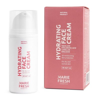 Крем для увлажнения с гиалуроновой кислотой для сухой и нормальной кожи Marie Fresh Cosmetics Moisturizing Cream With Hyaluronic Acid