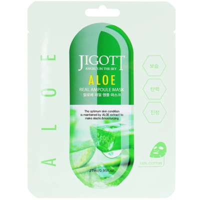Ампульная маска «Алоэ» Jigott Aloe Real Ampoule Mask