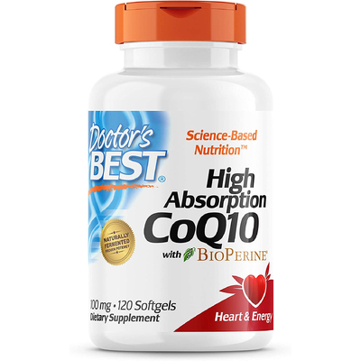 Высокоусвояемый коэнзим Q10 / High Absorption CoQ10 with BioPerine, Doctor's Best, 100 мг, 120 гелевых капсул