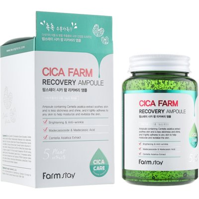 Ампульная сыворотка с азиатской центелой FarmStay Cica Farm Recovery Ampoule