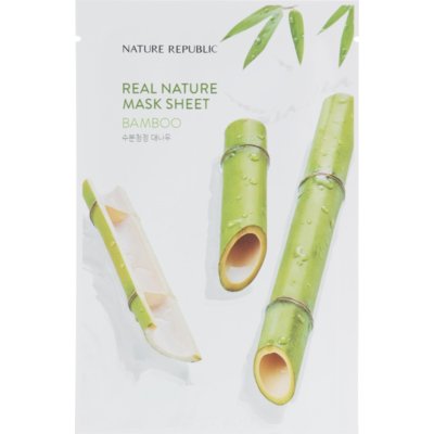 Тканевая маска для лица с экстрактом бамбука Nature Republic Real Nature Mask Sheet Bamboo