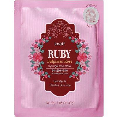 Гидрогелевая маска для лица с рубином Koelf Ruby & Bulgarian Rose Hydro Gel Mask