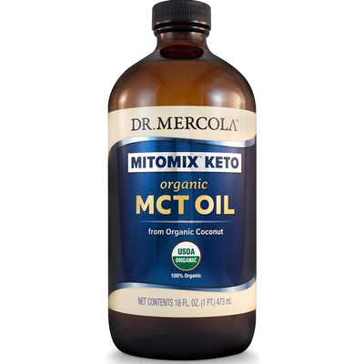 Кокосове масло MCT / KETO Organic MCT Oil, Dr. Mercola, 473 мл