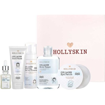 Набір Hollyskin Collagen Care Maxi Set (сироватка, маска  для обличчя, пінка для вмивання, тонік, патчі під очі)