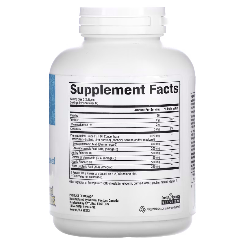 Омега-3 для женщин / RxOmega-3, WomenSense, Natural Factors, 120 гелевых капсул