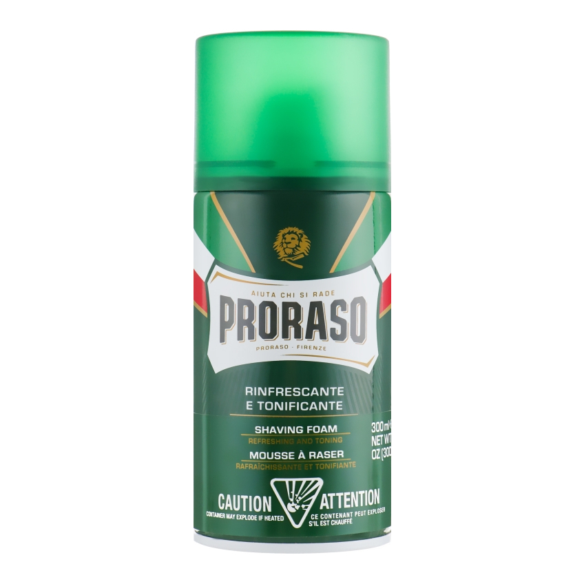 Тонізуюча піна з екстрактом евкаліпта і ментолом для гоління Proraso Green Line Refreshing Shaving Foam
