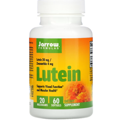 Лютеин / Lutein, Jarrow Formulas, 20 мг, 60 гелевых капсул