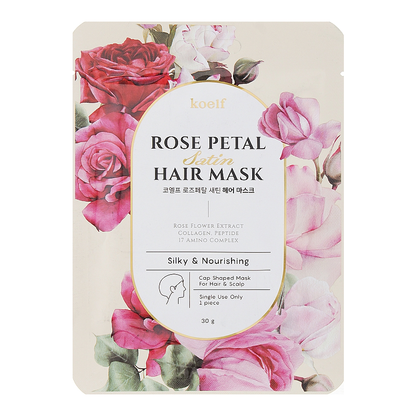 Питательная маска-шапочка для волос Koelf Rose Petal Satin Hair Mask