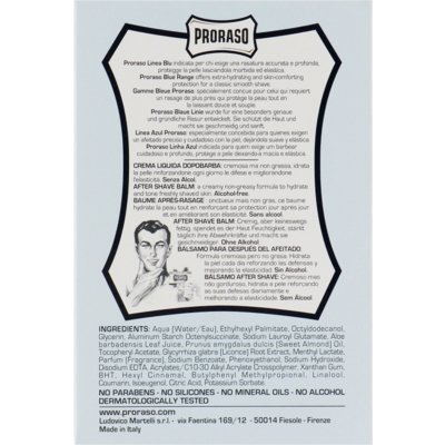 Бальзам с алоэ и витамином Е после бритья Proraso Blue Line After Shave Balm