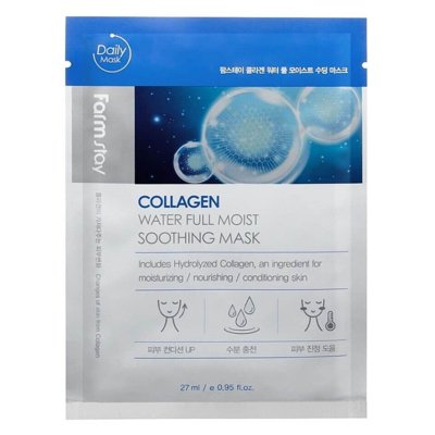 Тканевая маска увлажняющая с коллагеном FarmStay Collagen Water Full Moist Soothing Mask