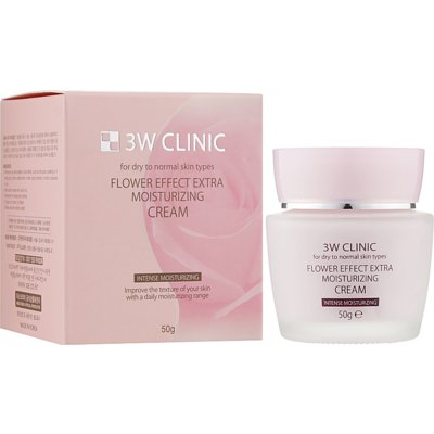 Крем для лица увлажняющий 3W Clinic Flower Effect Extra Moisturizing Cream