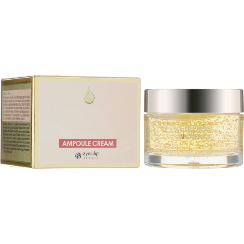 Антивіковий крем для обличчя з золотом і пептидами Eyenlip 24K Gold & Peptide Ampoule Cream