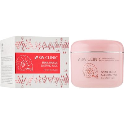 Ночная маска для лица с экстрактом слизи улитки 3W Clinic Snail Mucus Sleeping Pack