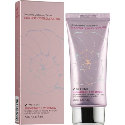 ВВ-крем с муцином улитки 3W Clinic Silky Pore Control BB Cream