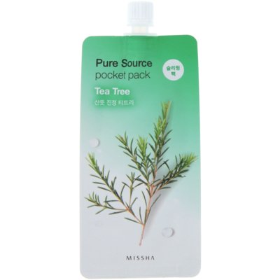 Ночная маска для лица с экстрактом чайного дерева Missha Pure Source Pocket Pack Tea Tree