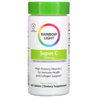 Супер С / Super C, Rainbow Light, 1000 мг, 60 таблеток
