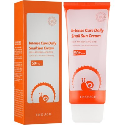 Солнцезащитный крем для лица с муцином улитки Enough Intense Care Daily Snail Sun Cream SPF 50+/PA+++