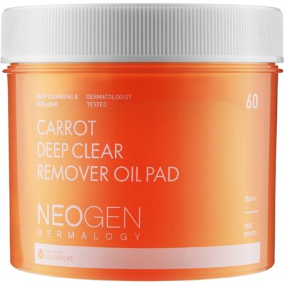 Очистительные гидрофильные педы с морковным маслом Neogen Dermalogy Carrot Deep Clear Remover Oil Pad