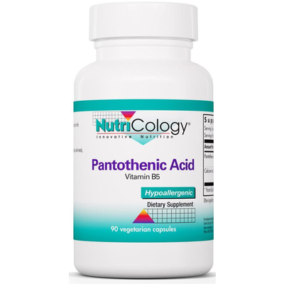 Пантотеновая кислота / Pantothenic Acid, Nutricology, 500 мг, 90 капсул