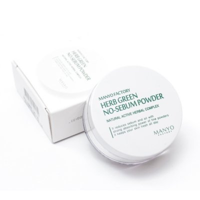 Рассыпчатая пудра матировочная с комплексом трав Manyo Factory Herb Green No-Sebum Powder