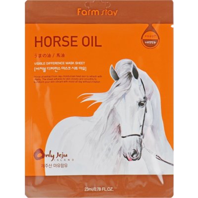Тканевая маска с лошадиным маслом Farmstay Visible Difference Mask Sheet