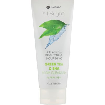 Пенка для умывания с экстрактом зеленого чая и BHA Jkosmec All Bright Basic Green Tea and BHA Foam Cleanser