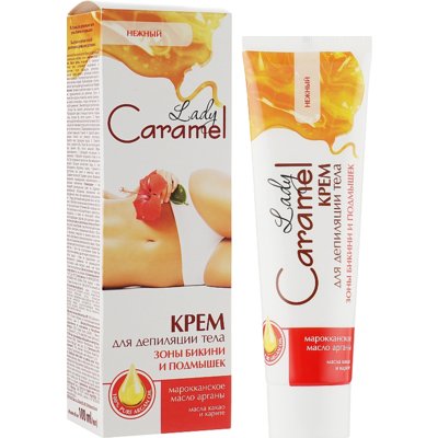 Крем для депіляції тіла зони бікіні і пахв Lady Caramel