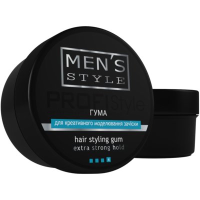 Резина для креативного моделювання зачіски для чоловіків Profi Style Mens Style Hair Styling Gum Extra Strong Hold