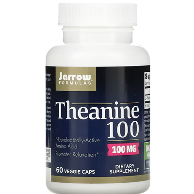 Теанин 100 / Theanine 100, Jarrow Formulas, 100 мг, 60 капсул