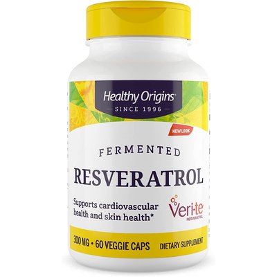 Ресвератрол з екстрактом червоного вина / Resveratrol Trans-Resveratrol, Healthy Origins, 300 мг, 60 капсул