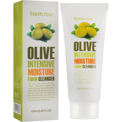 Очищающая пенка с экстрактом оливы увлажняющая FarmStay Olive Intensive Moisture Foam Cleanser