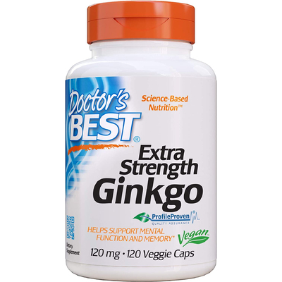 Гинкго с повышенной силой действия / Extra Strength Ginkgo, Doctor's Best, 120 мг, 120 капсул
