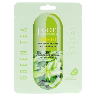 Ампульная маска с зеленым чаем Jigott Green Tea Real Ampoule Mask