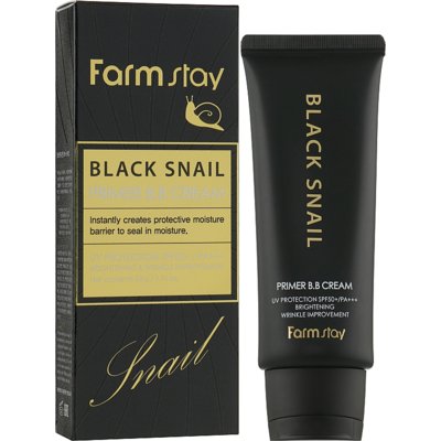 ВВ-крем с муцином черной улитки FarmStay Black Snail Primer BB Cream SPF50+/PA