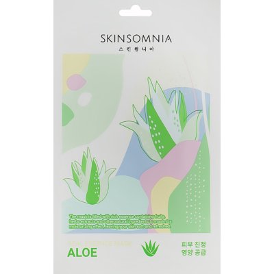 Маска для лица с экстрактом алоэ Jkosmec Skinsomnia Real Essence Mask Aloe