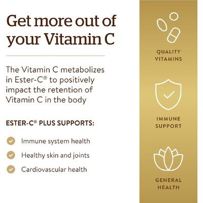Естер-С плюс / Ester-C Plus, Solgar, 1000 мг, 30 таблеток