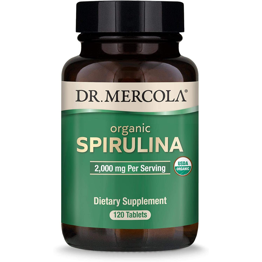 Спіруліна / Organic Spirulina, Dr. Mercola, 500 мг, 120 таблеток