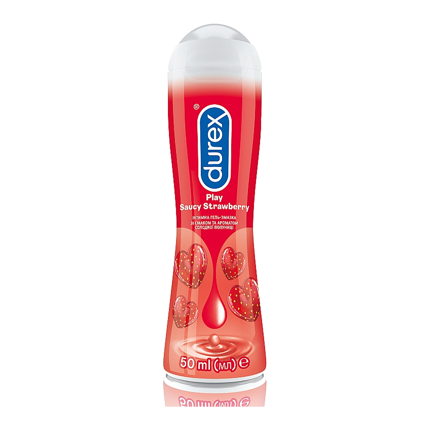 Інтимний гель-змазка зі смаком та ароматом полуниці Durex Play Saucy Strawberry