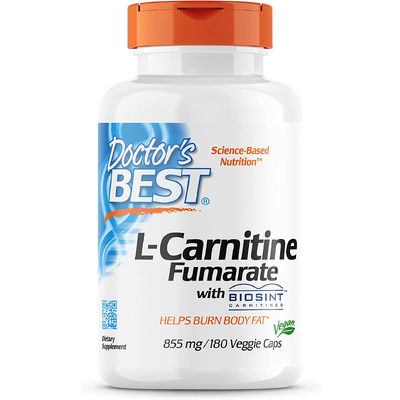 L-карнітин фумарат з карнітинами / L-Carnitine Fumarate, Doctor's Best, 855 мг, 180 капсул