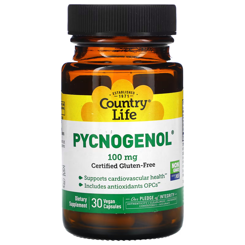 Пікногенол / Pycnogenol, Country Life, 100 мг, 30 шт