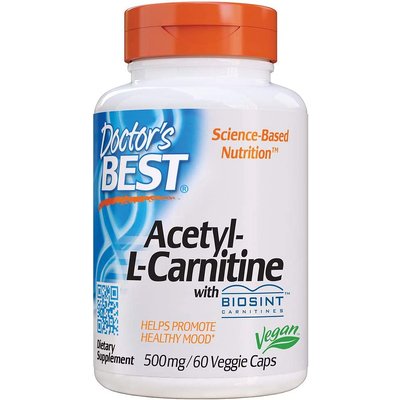 Ацетил-L-карнитин с карнитинами / Acetyl-L-Carnitine with Biosint Carnitines, Doctor's Best, 500 мг, 60 капсул