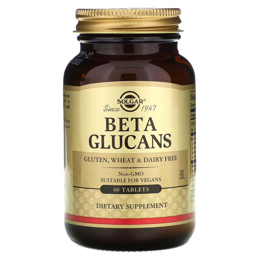 Бета глюкан / Beta Glucans, Solgar, 200 мг, 60 таблеток