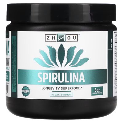 Спіруліна в формі порошку / Spirulina, Zhou Nutrition, 170 г