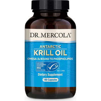 Масло антарктического криля / Antarctic Krill Oil, Dr. Mercola, 180 капсул