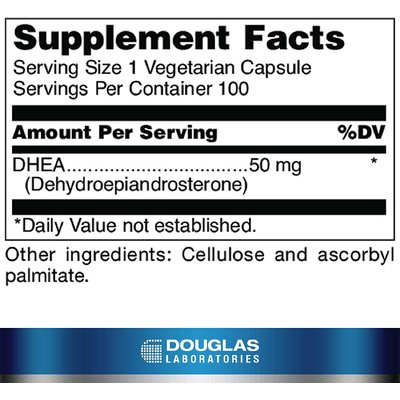 ДГЕА / DHEA, Douglas Laboratories, 50 мг, 100 капсул