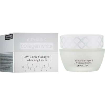Осветляющий крем с морским коллагеном 3W Clinic Collagen Whitening Cream