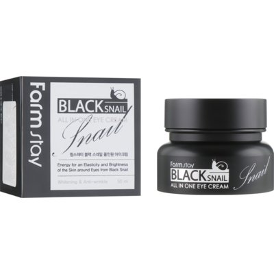 Крем для глаз с муцином черной улитки FarmStay All-In-One Black Snail Eye Cream