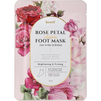 Укрепляющая маска-носочки для ног Koelf Rose Petal Satin Foot Mask