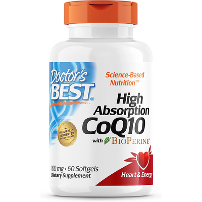 Високозасвоюваний коензим Q10 / High Absorption CoQ10 with BioPerine, Doctor's Best, 100 мг, 60 гелевых капсул