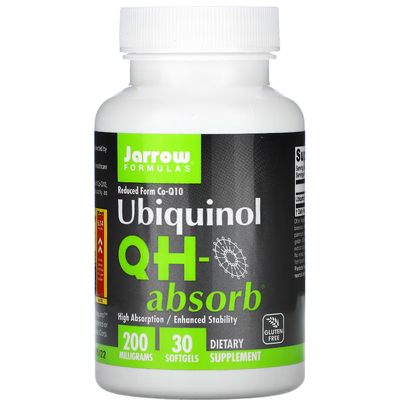 Убихинол / Ubiquinol QH-Absorb, Jarrow Formulas, 200 мг, 30 гелевых капсул